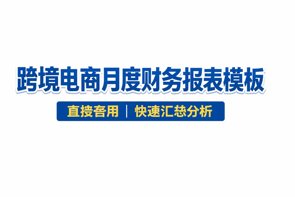 跨境月报模板！跨境电商月度财务报表模板表，直接套用