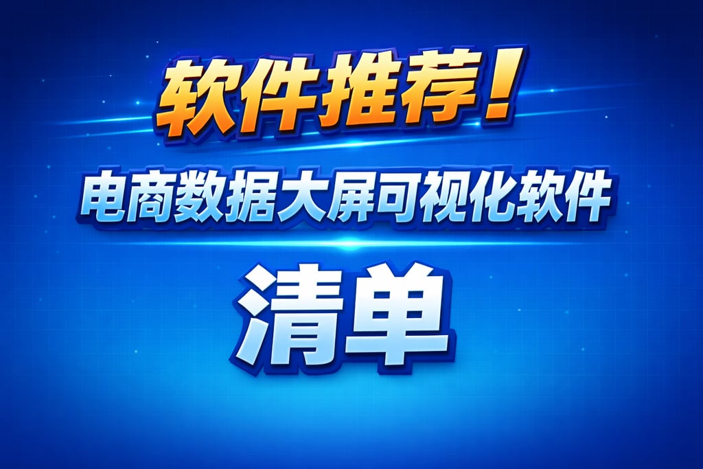 软件推荐！电商数据大屏可视化软件，清单