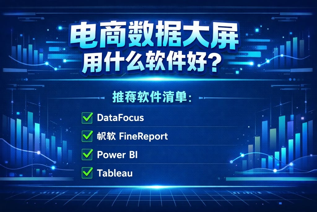 软件推荐！电商数据大屏用什么软件好，清单