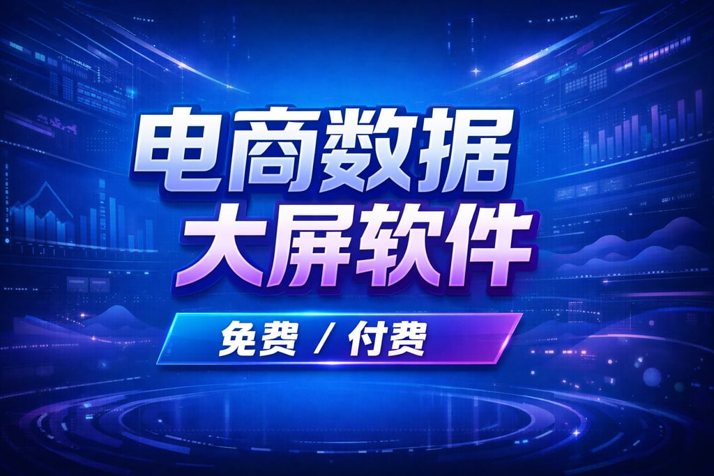 软件推荐！电商数据大屏软件，免费付费