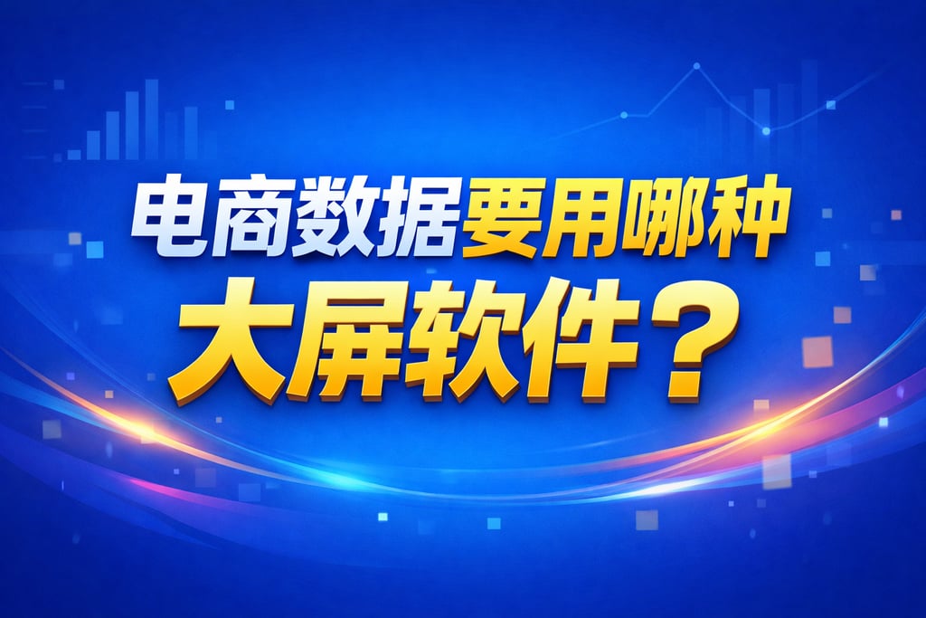 软件选择！电商数据要用哪种大屏软件，推荐