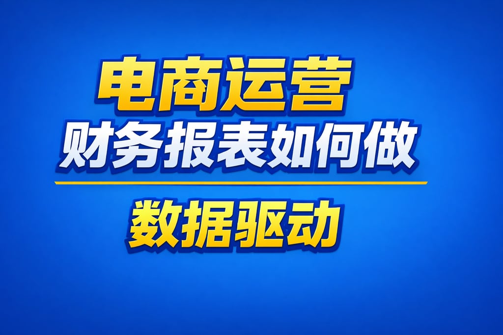 运营制作！电商运营财务报表如何做，数据驱动