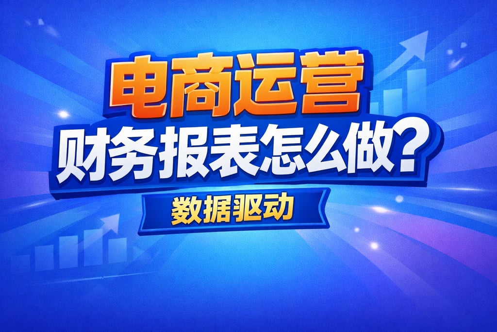 运营制作！电商运营财务报表怎么做，数据驱动