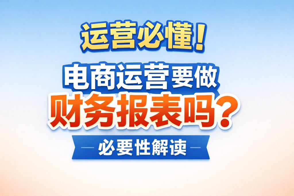 运营必懂！电商运营要做财务报表吗，必要性解读