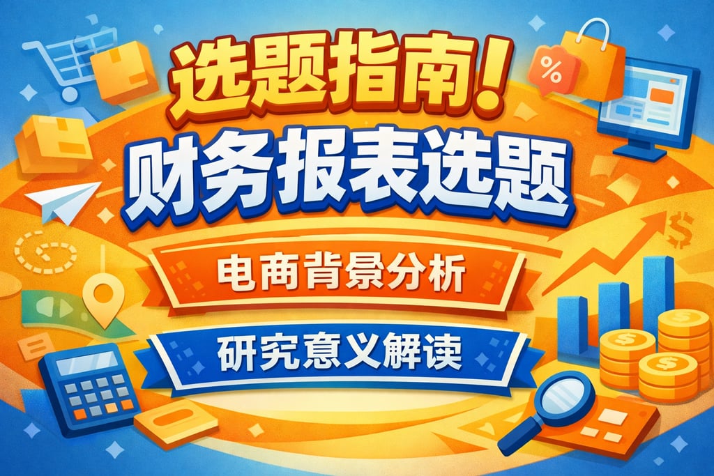 选题指南！财务报表选题的背景电商，研究意义解读