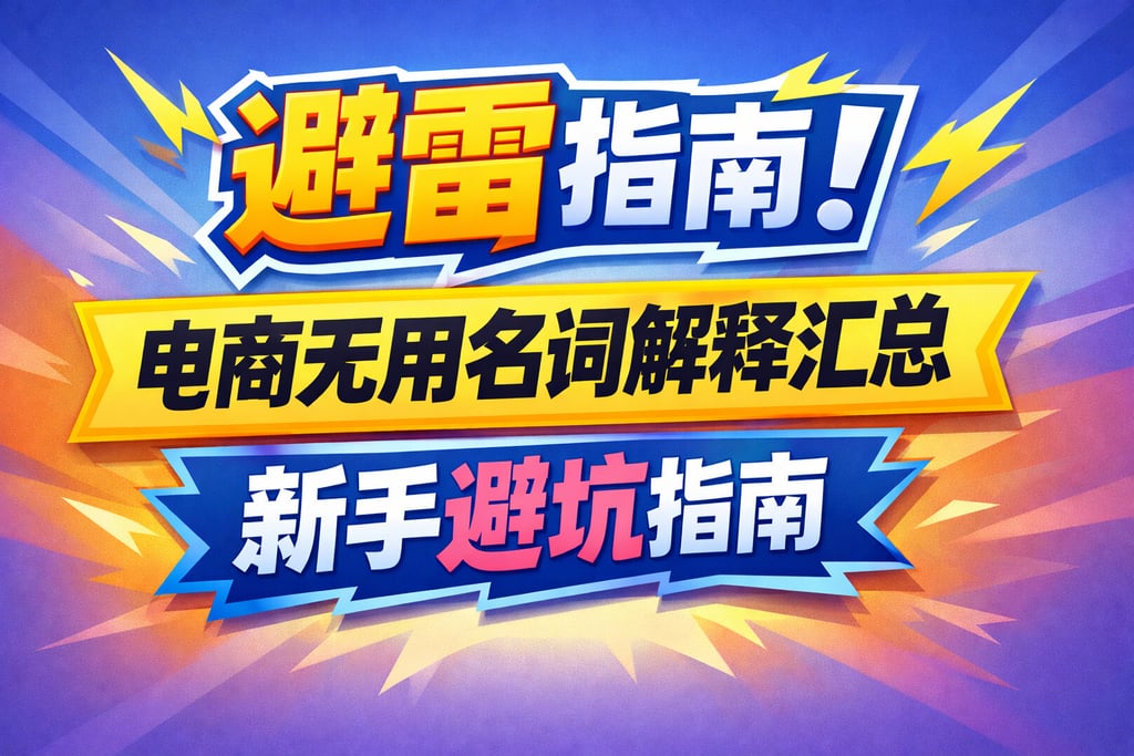 避雷指南！电商无用名词解释汇总，新手避坑