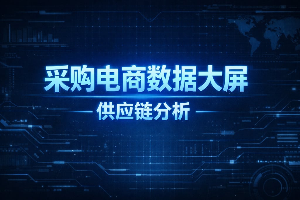 采购监控！采购电商数据大屏，供应链分析
