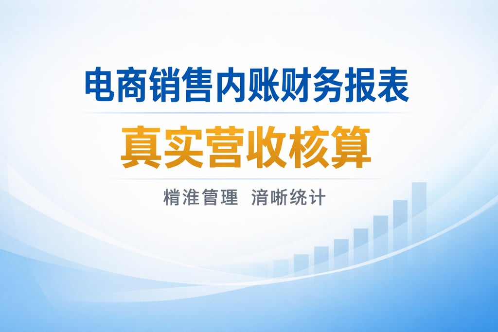 销售内账！电商销售内账财务报表，真实营收核算