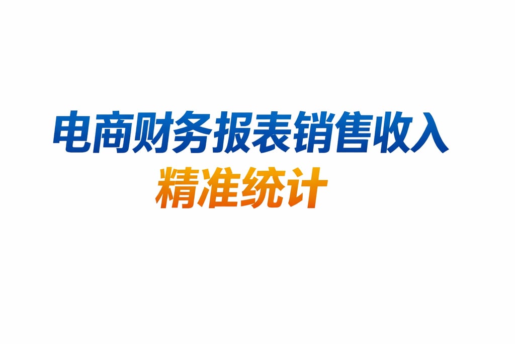 销售收入核算！电商财务报表销售收入，精准统计