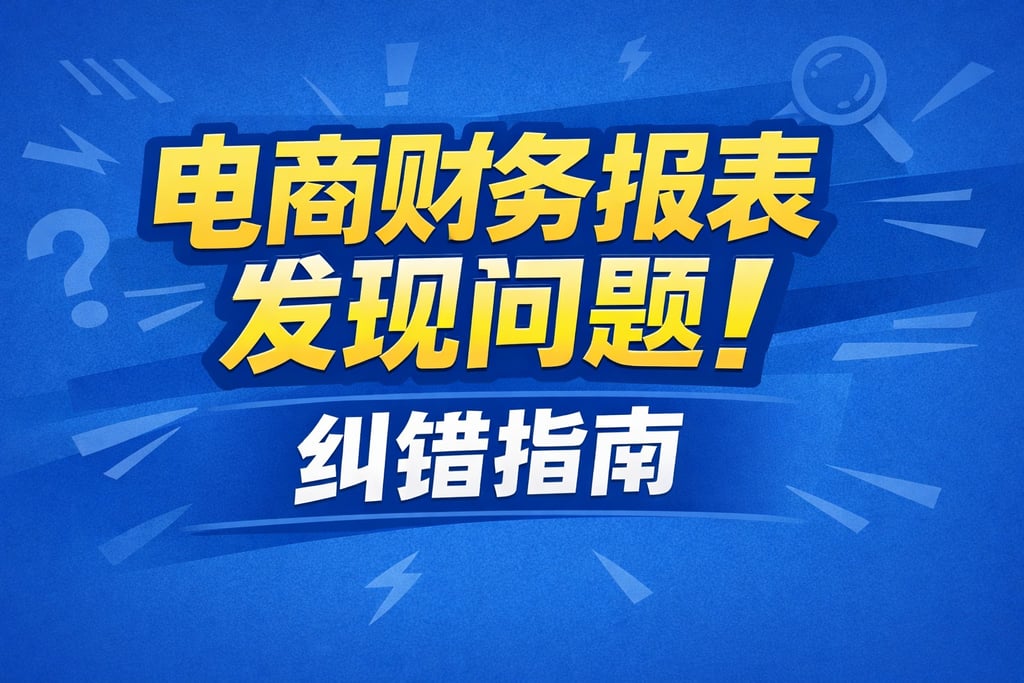 问题排查！电商财务报表发现问题，纠错指南