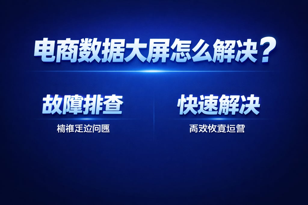问题解决！电商数据大屏怎么解决，故障排查