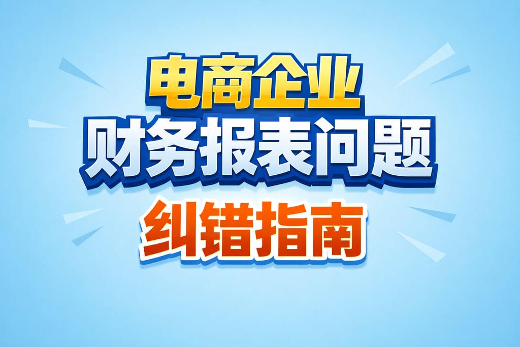 问题解析！电商企业财务报表问题，纠错指南