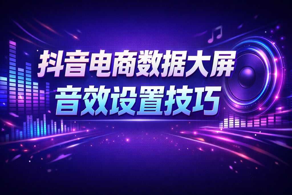 音效设置！抖音电商数据大屏音效，技巧