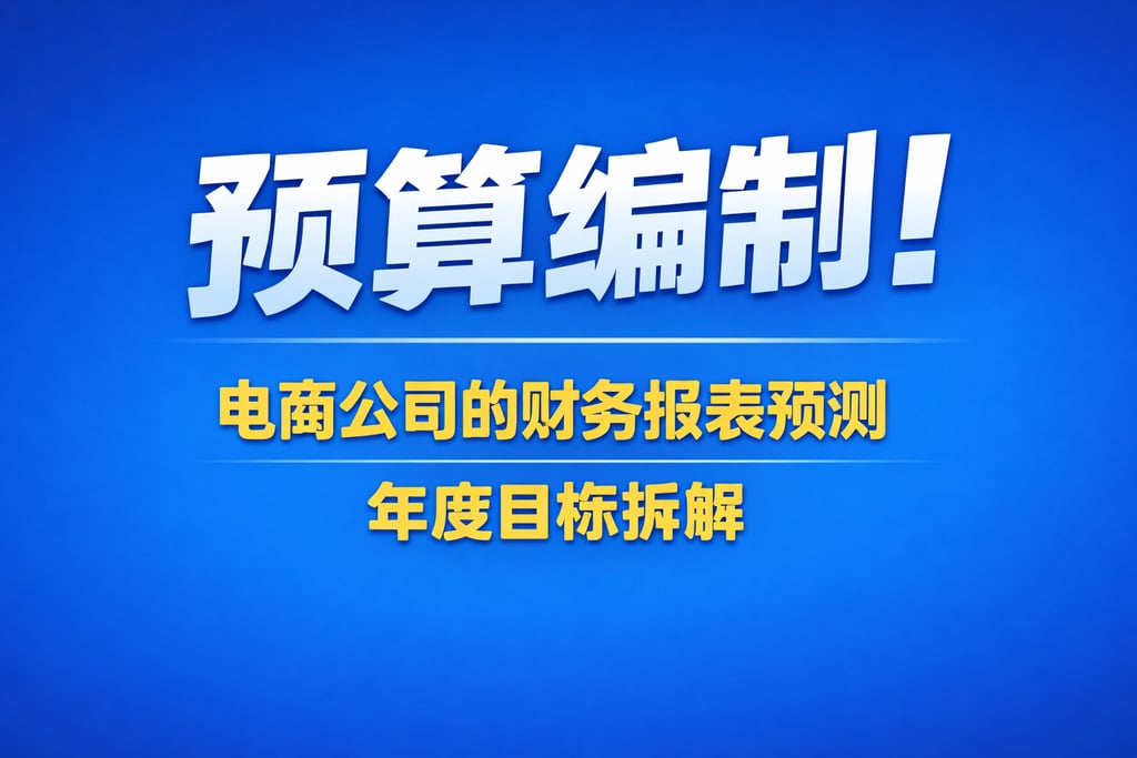 预算编制！电商公司的财务报表预测，年度目标拆解