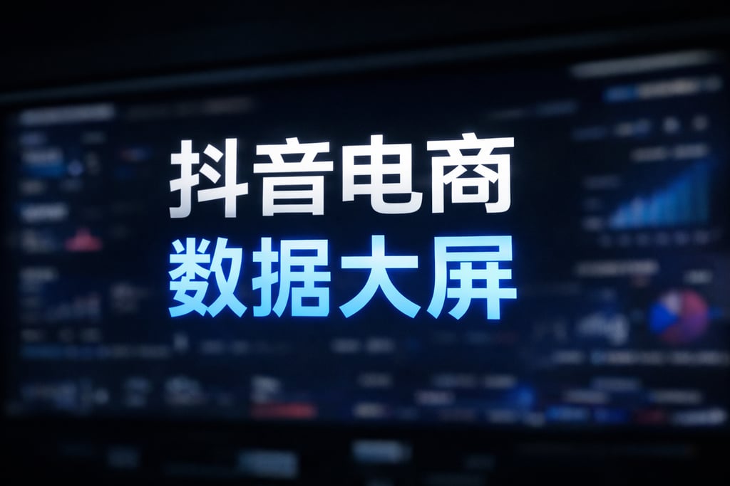 高清照片！抖音电商数据大屏照片，截图