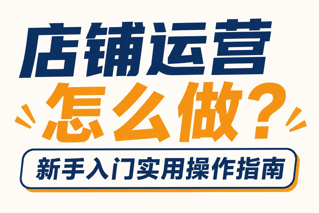 店铺运营怎么做？新手入门实用操作指南