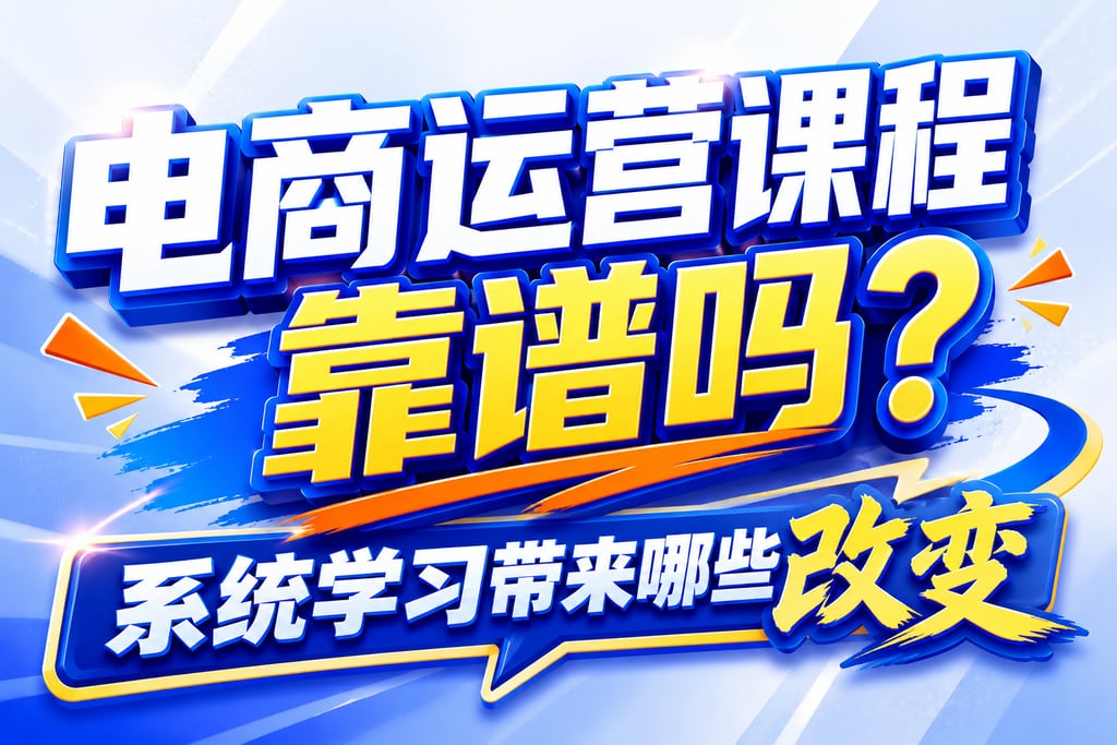 电商运营课程靠谱吗？系统学习带来哪些改变