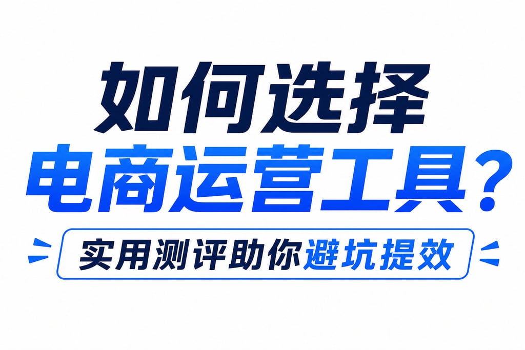 如何选择电商运营工具？实用测评助你避坑提效