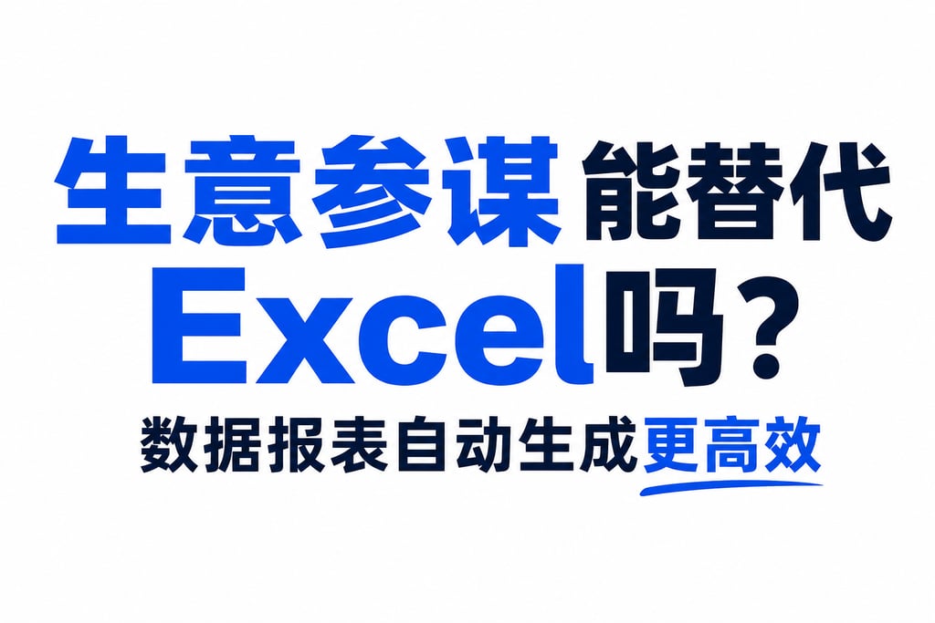 生意参谋能替代Excel吗？数据报表自动生成更高效