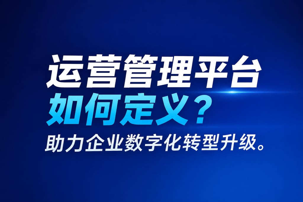 运营管理平台如何定义？助力企业数字化转型升级。