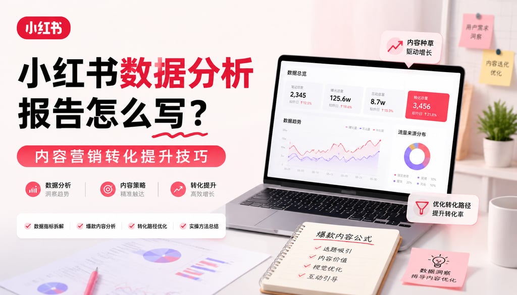 小红书数据分析报告怎么写？内容营销转化提升技巧