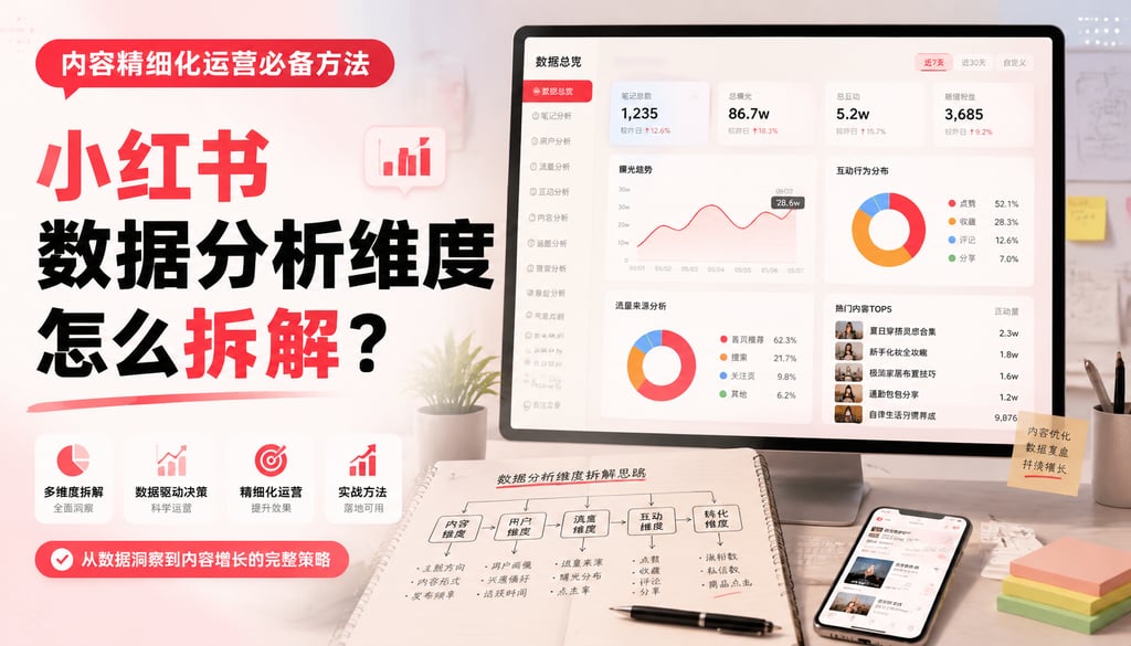 小红书数据分析维度怎么拆解？内容精细化运营必备方法