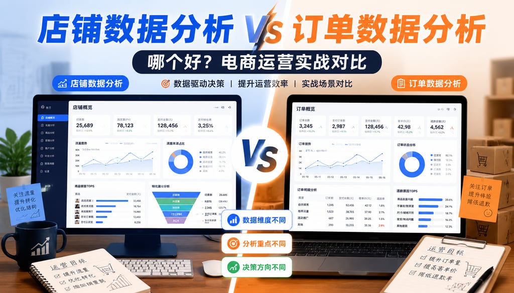 店铺数据分析和订单数据分析哪个好？电商运营实战对比