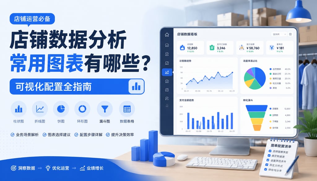 店铺数据分析常用图表有哪些？可视化配置全指南