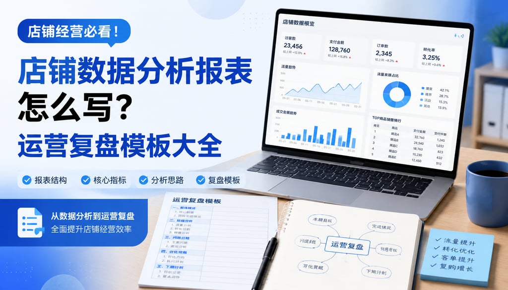 店铺数据分析报表怎么写？运营复盘模板大全