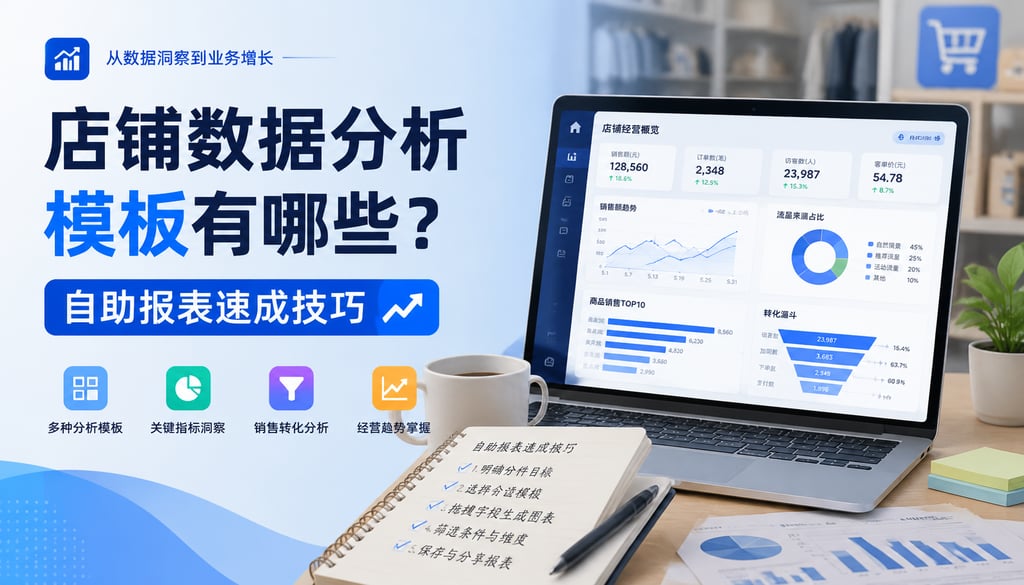 店铺数据分析模板有哪些？自助报表速成技巧