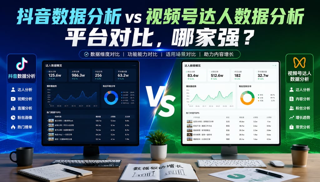 抖音数据分析和视频号达人数据分析平台对比，哪家强？