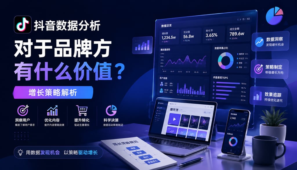 抖音数据分析对于品牌方有什么价值？增长策略解析