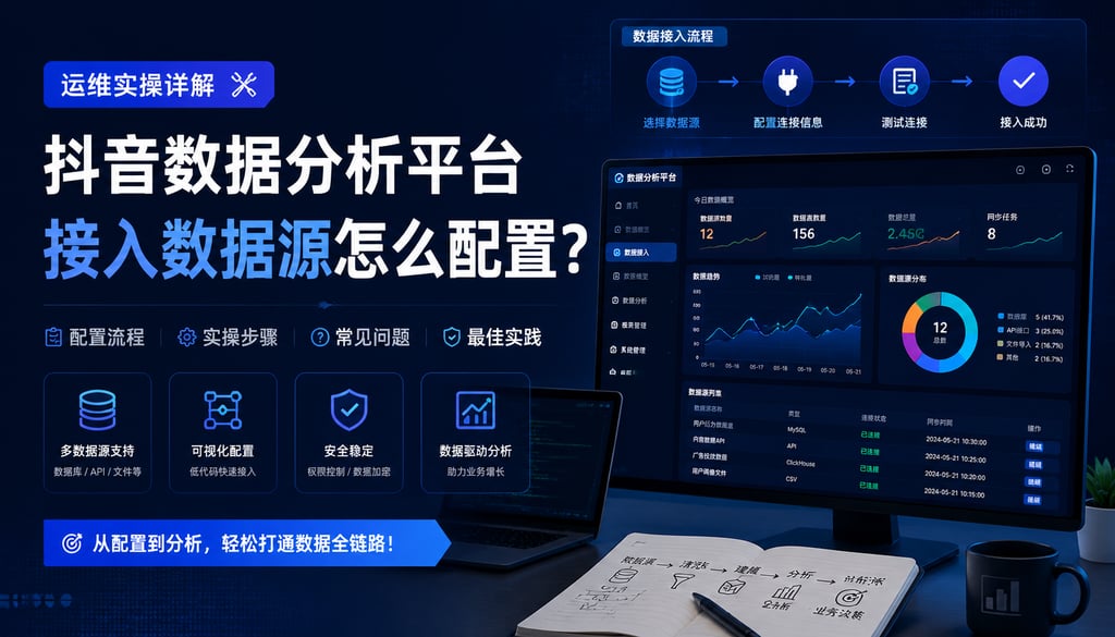 抖音数据分析平台接入数据源怎么配置？运维实操详解