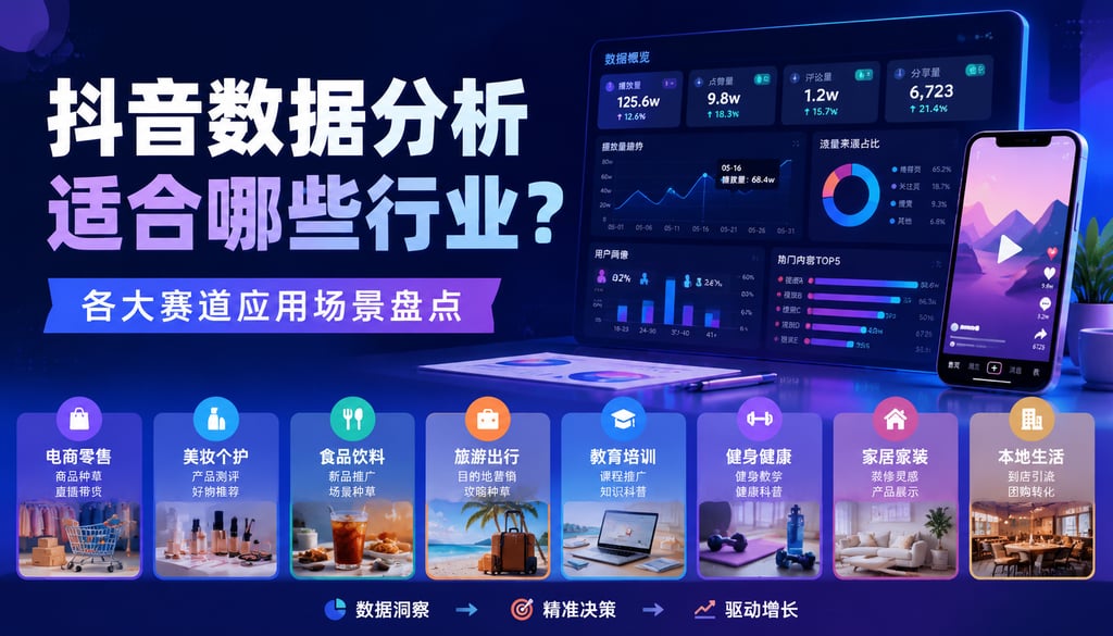 抖音数据分析适合哪些行业？各大赛道应用场景盘点