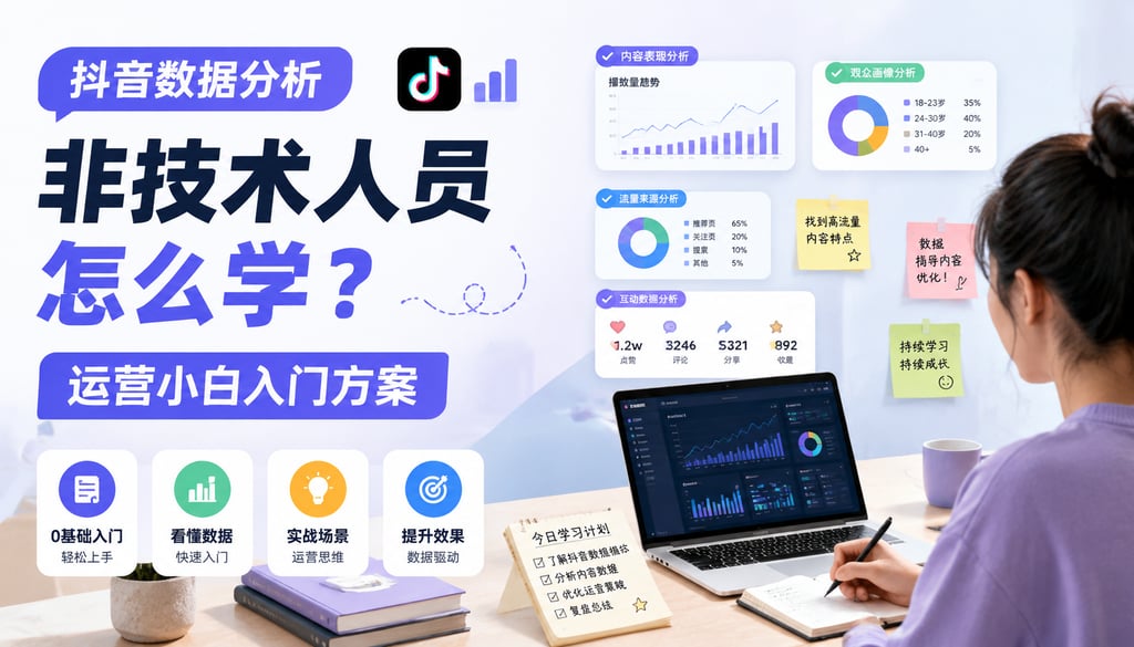 抖音数据分析非技术人员怎么学？运营小白入门方案