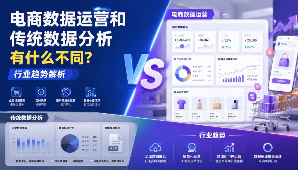 电商数据运营和传统数据分析有什么不同？行业趋势解析