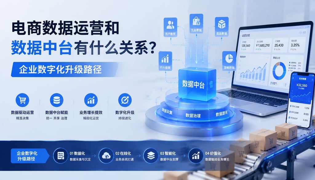 电商数据运营和数据中台有什么关系？企业数字化升级路径