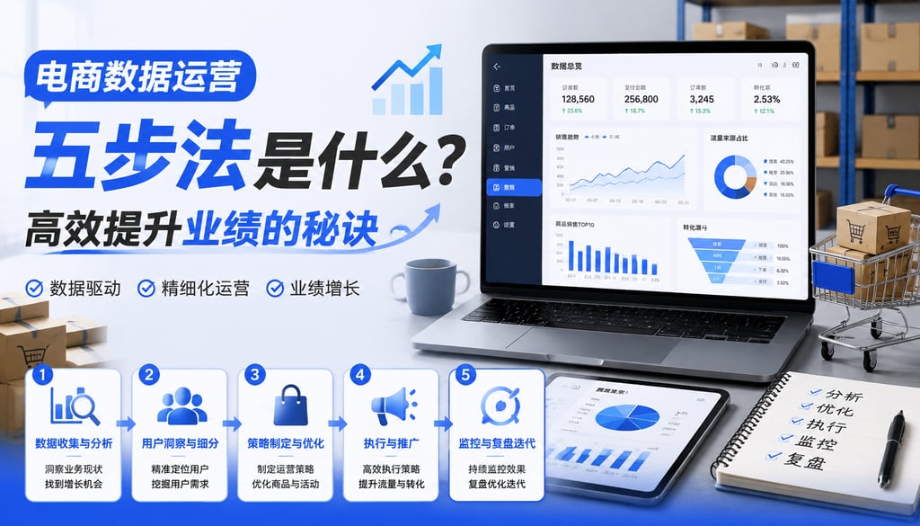 电商数据运营的五步法是什么？高效提升业绩的秘诀