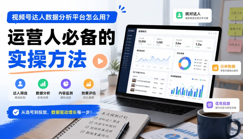 视频号达人数据分析平台怎么用？运营人必备的实操方法