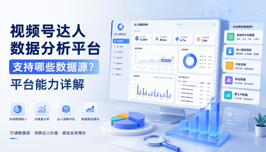 视频号达人数据分析平台支持哪些数据源？平台能力详解