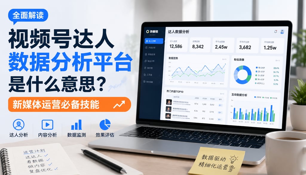 视频号达人数据分析平台是什么意思？新媒体运营必备技能