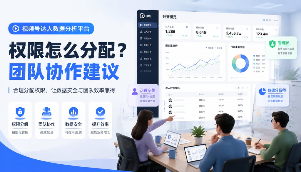 视频号达人数据分析平台权限怎么分配？团队协作建议