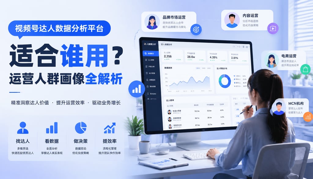 视频号达人数据分析平台适合谁用？运营人群画像全解析
