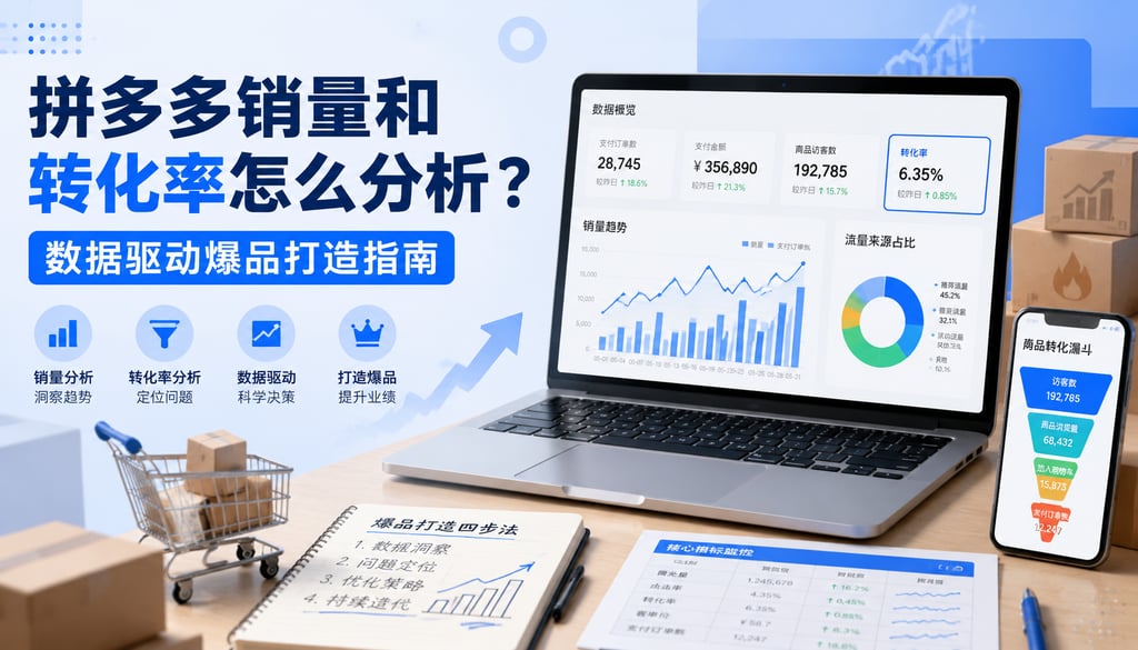 拼多多销量和转化率怎么分析？数据驱动爆品打造指南