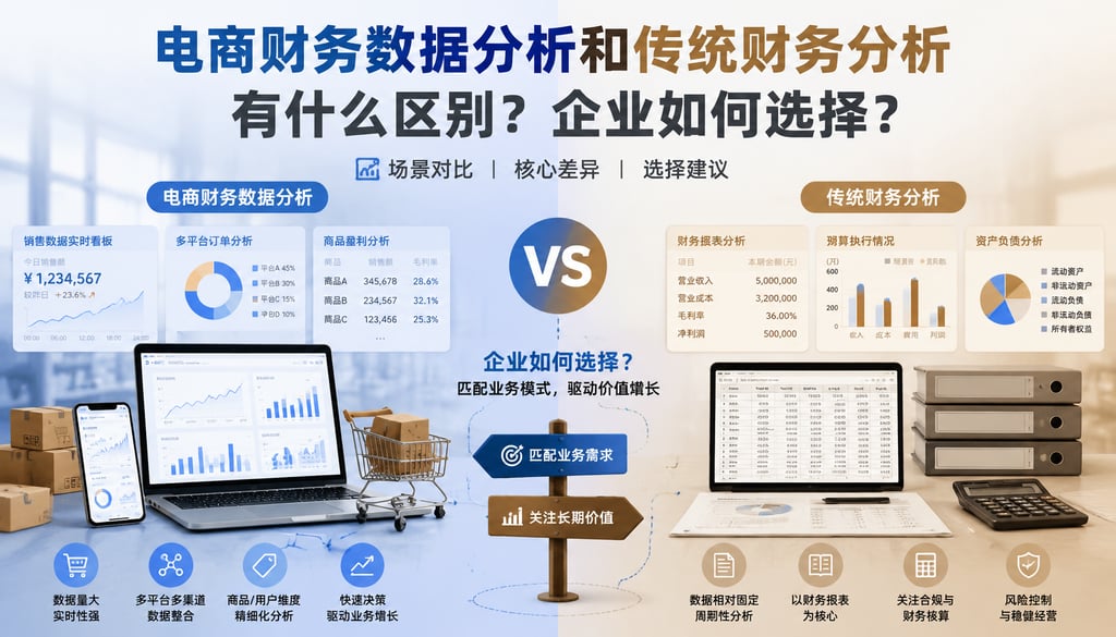 电商财务数据分析和传统财务分析有什么区别？企业如何选择