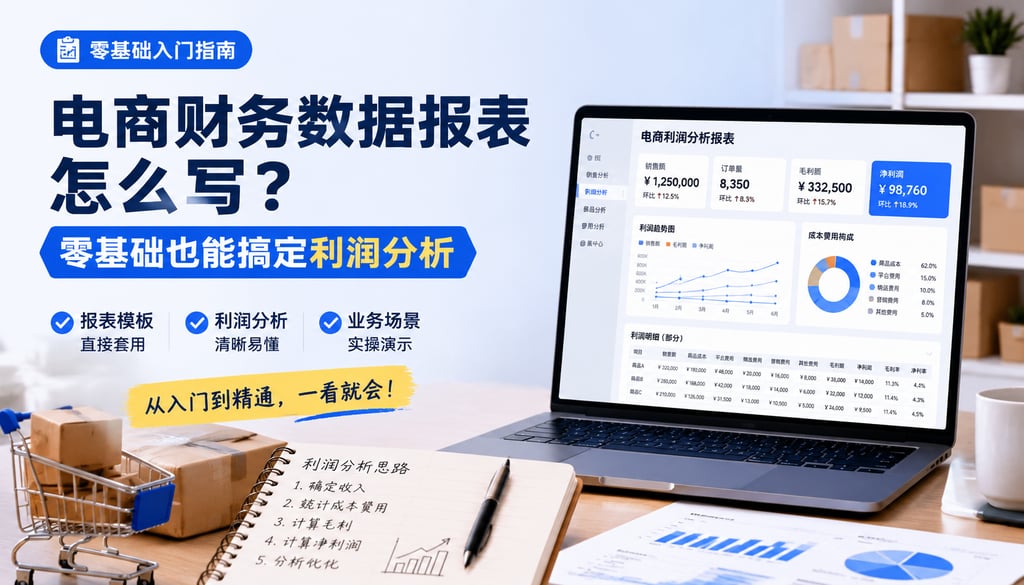 电商财务数据报表怎么写？零基础也能搞定利润分析