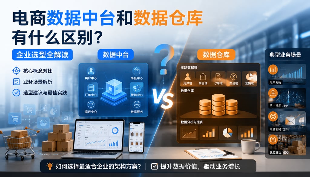 电商数据中台和数据仓库有什么区别？企业选型全解读
