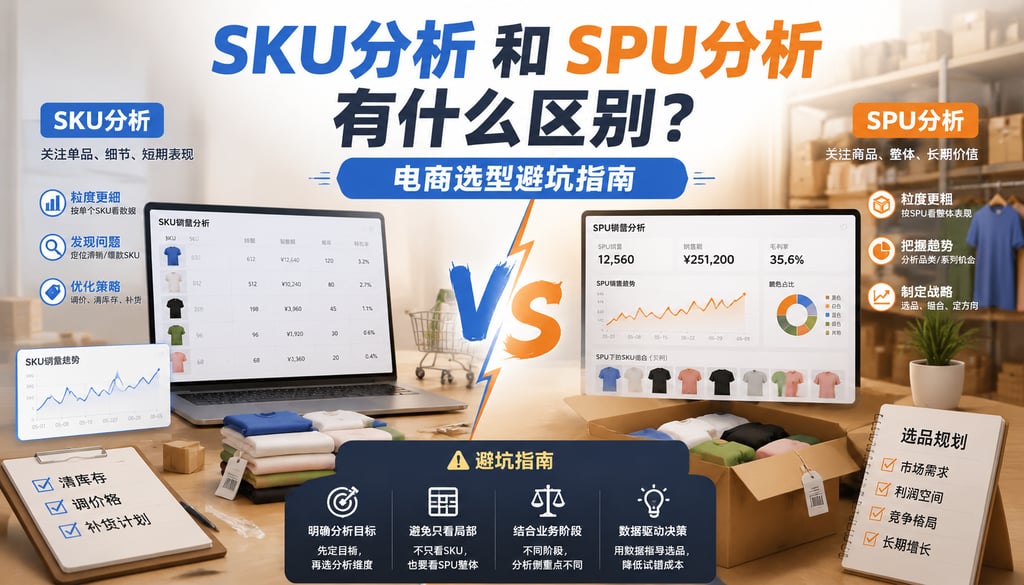 SKU分析和SPU分析有什么区别？电商选型避坑指南