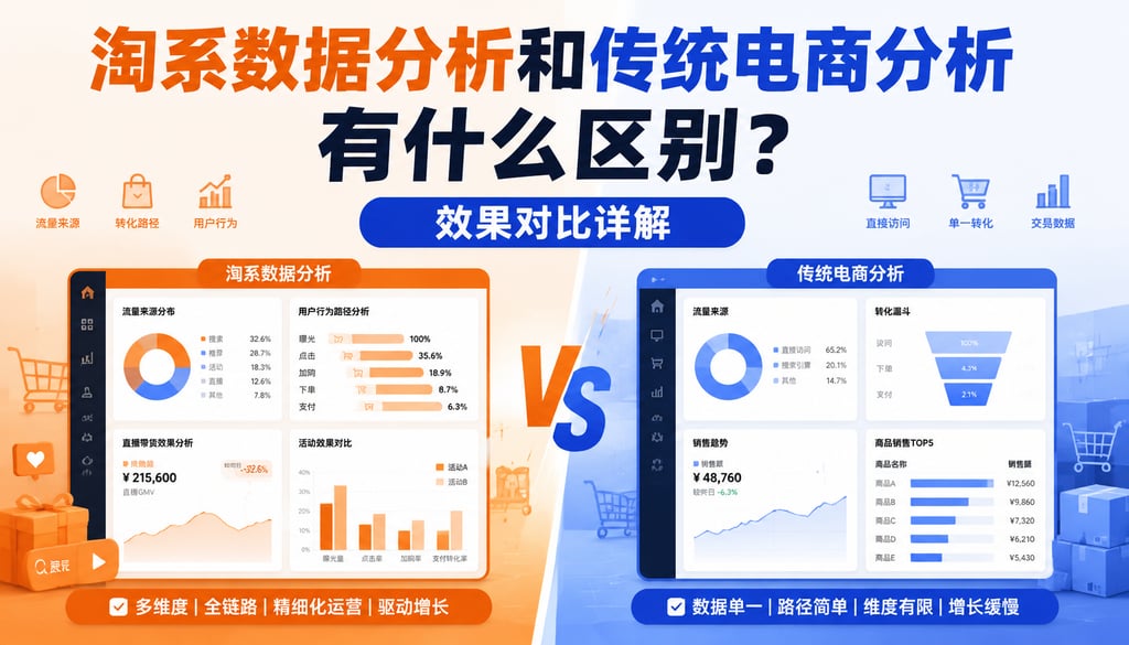淘系数据分析和传统电商分析有什么区别？效果对比详解