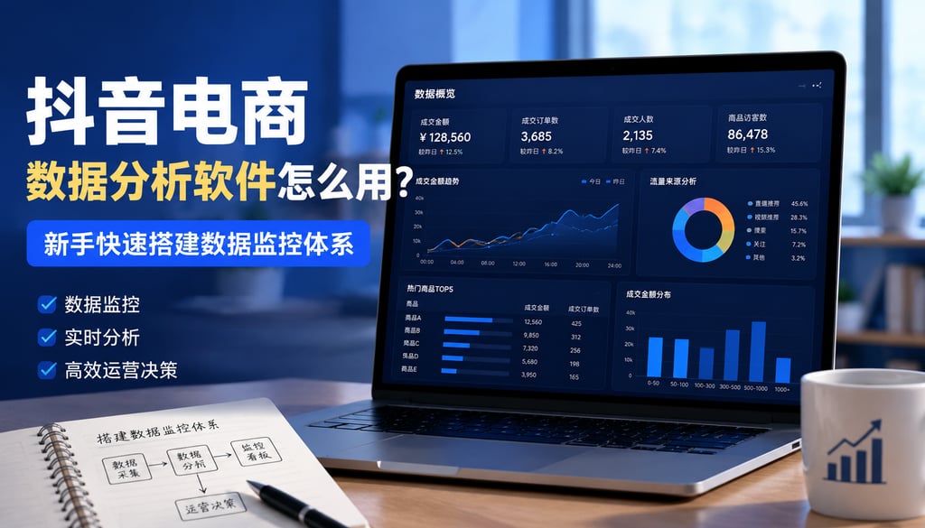 抖音电商数据分析软件怎么用？新手快速搭建数据监控体系